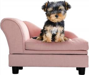 img 2 attached to Pamper Your Furry Friend With A Comfortable And Stylish Hollypet Pet Sofa Bed In Pink