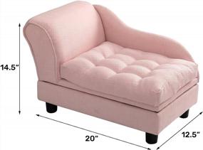 img 3 attached to Pamper Your Furry Friend With A Comfortable And Stylish Hollypet Pet Sofa Bed In Pink