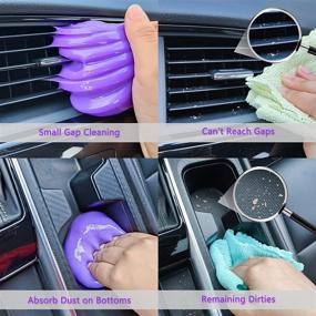 img 3 attached to 🚗 Universal Car Air Vent Dust Cleaner - Car Detailing Kit and Cleaning Gel for Women and Men - Auto Detailing Tools and Supplies - Purple Cleaning Putty Mud Slime for Keyboard, PC, and Interior Surfaces