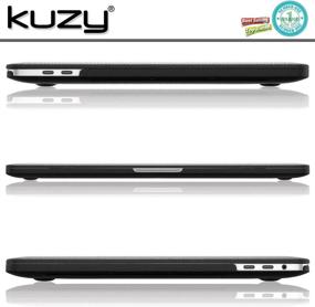 img 2 attached to Kuzy Compatible With MacBook Pro 13 Inch Case Leather 2019 2018 2017 2016 Release A2159 A1989 A1706 A1708 Hard Shell Cover Fully Vented Leatherette, Black