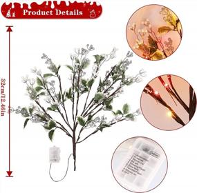 img 1 attached to HOHOTIME Lighted Birch Tree Battery Powered Timer Warm White LED Artificial Branch Tree,White Willow Branch With Lights For Home Wedding Party Christmas Holiday Decoration(Vase Excluded)