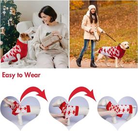 img 2 attached to ❤️ Cute Love Heart Dog Sweater: Warm Knitwear for Small-Medium Dogs in Cold Weather