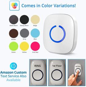 img 1 attached to Upgrade Your Home Security With CX Wireless Doorbell - Customizable, Long Range, 52 Melodies, Adjustable Volume And LED Flash In Blue