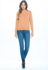 img 1 attached to Mariyaab Women'S 100% Cashmere Crew Neck Sweater With Soft And Long Sleeves - Round Neck Design