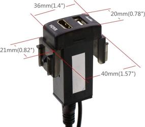 img 3 attached to 🔌 Nissan Compatible HDMI Socket Mount Cable with USB Audio Input