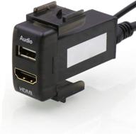 🔌 nissan compatible hdmi socket mount cable with usb audio input logo