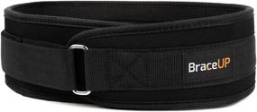 img 4 attached to BraceUP Weight Lifting Belt For Men And Women - 4-Inch Wide Supportive Gym Training Belt For Squat, Deadlift, Power Lifting & Back Support