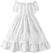 toddler girl boho off shoulder lace ruffle wedding princess maxi dress gowns holiday dresses logo