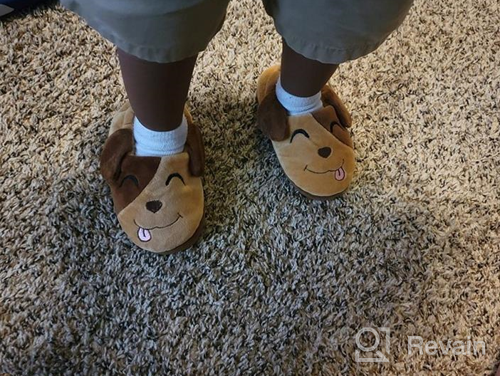 img 1 attached to DADAWEN Toddler Slippers: Cute Cartoon Animal Boys' Shoes for Comfort and Style review by Kevin Kue