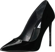 👠 chic and timeless: steve madden women's black patent pumps - elevate your style! logo