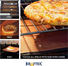 img 2 attached to Kraftex Large Copper Grill Mats - Non-Stick BBQ And Baking Mats For Gas, Charcoal And Electric Grills. Heat-Resistant And Durable Grilling Accessories, Ideal For Oven And Outdoor Cooking.
