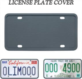 img 3 attached to Grey Silicone License Plate Frame With Patented 5 Drainage Holes - Rain-Proof, Anti-Rust, And Anti-Rattle - Ideal For Car License Plates