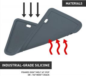 img 2 attached to Grey Silicone License Plate Frame With Patented 5 Drainage Holes - Rain-Proof, Anti-Rust, And Anti-Rattle - Ideal For Car License Plates