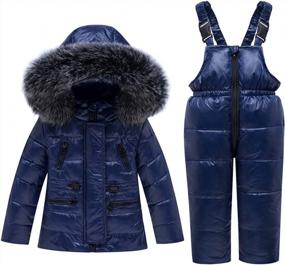 img 4 attached to Warm, Cozy & Stylish: CARETOO Winter Down Coats & Snowsuit Set For Baby Boys And Girls
