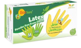 img 2 attached to BeeSure BE2817 Latex Powder Free Exam Gloves