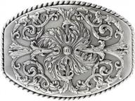 multi-style western belt buckle with floral eagle, dogs, birds, and stars for 1-1/2 inch (38mm) straps логотип