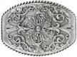 multi-style western belt buckle with floral eagle, dogs, birds, and stars for 1-1/2 inch (38mm) straps logo
