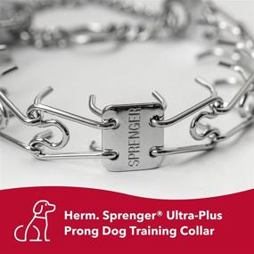 img 2 attached to 🐶 Herm SPRENGER Ultra-Plus Dog Training Collar, 3.0 mm x 18" Neck Size, 3.0 mm x 20" Chain Length, Steel Chrome Plated Prong Collar for Dogs, Pinch Collar, Dog Correction Collar