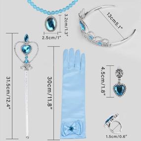 img 3 attached to Girl Princess Dress Up Costume Cosplay Accessories Set, 5 Pieces