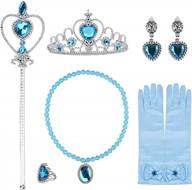 girl princess dress up costume cosplay accessories set, 5 pieces logo