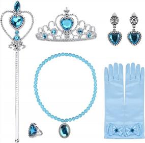 img 4 attached to Girl Princess Dress Up Costume Cosplay Accessories Set, 5 Pieces