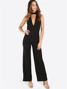 img 3 attached to 👗 Sleeveless Jumpsuits Rompers 1 Black Women's Clothing: MAKEMECHIC Collection at Jumpsuits, Rompers & Overalls