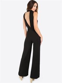 img 1 attached to 👗 Sleeveless Jumpsuits Rompers 1 Black Women's Clothing: MAKEMECHIC Collection at Jumpsuits, Rompers & Overalls