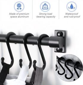 img 2 attached to Organize Your Space With Magicfour'S Stainless Steel Wall-Mounted Hat And Coat Rack - 2 Pack Set With 16 Hooks For Versatile Storage