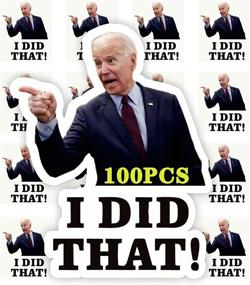 img 4 attached to 🤣 100Pcs Joe Biden I DID That Sticker Decal Funny Humor Vinyl Stickers for Car, Truck, Windows, Laptop, Motorcycle, Phone case, Skateboard, Bumper - Joe Biden Stickers