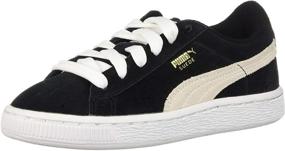 img 4 attached to PUMA Suede Sneaker Black Silver Boys' Shoes - Stylish Sneakers for Juniors