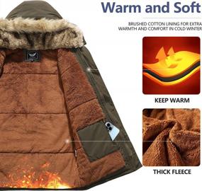 img 2 attached to Men'S Winter Puffer Jacket With Removable Hood - Thicken Coat Warm Parka