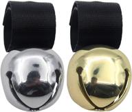 🔔 2 pack extra loud pet collar bells for training, hiking, walking, hunting, wildlife preservation: bear & cow bell, gold & silver logo