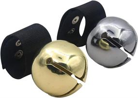 img 2 attached to 🔔 2 Pack Extra Loud Pet Collar Bells for Training, Hiking, Walking, Hunting, Wildlife Preservation: Bear & Cow Bell, Gold & Silver