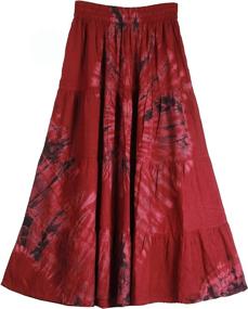 img 2 attached to 🌸 Unique Handmade Purple Bohemian Gypsy Women's Skirts - Elastic Clothing for a Boho Style