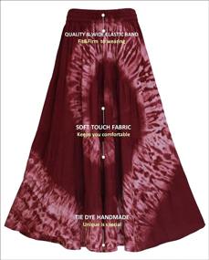 img 1 attached to 🌸 Unique Handmade Purple Bohemian Gypsy Women's Skirts - Elastic Clothing for a Boho Style
