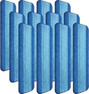 🧹 pack of 12 reusable microfiber cleaning pads for bona mop - 18 inch washable mop refills compatible with bona mop - replacement mop heads for efficient and eco-friendly floor cleaning logo