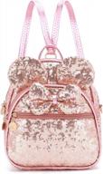 stylish and cute girls' polka dot mini backpack: a convertible shoulder bag purse for women logo