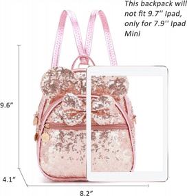 img 3 attached to Stylish And Cute Girls' Polka Dot Mini Backpack: A Convertible Shoulder Bag Purse For Women