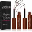 upgraded luxillia brown magnetic eyeliner for magnetic eyelashes with strong hold, natural look, waterproof & smudge proof - pack of 2 logo