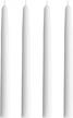 10 inch unscented white taper candles tapered candlesticks - 4 pack (candlenscent, dripless) logo
