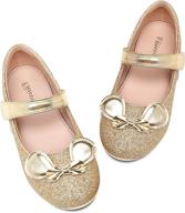 cliivour glitter princess wedding shoe（black girls' shoes - flats logo