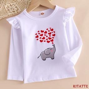 img 1 attached to Valentine Heart Print Long Sleeve Sweatshirt And Pants Set For Toddler And Infant Girls - Fall/Winter Outfits