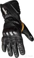 🧤 premium leather gauntlet gloves for motorcycle sports bikers - hornet (x-large, black) logo