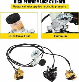 img 2 attached to Mophorn GO-KART Brake Master Cylinder Kit: Complete 150cc Hydraulic Brake System for Universal Go Karts - Includes Cylinder, Hose, Caliper, Pad