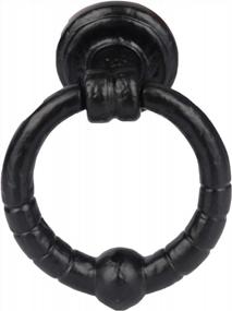 img 4 attached to SKANDH Iron Black Antique Powder Coated 5" Inch Ribbed Door Knocker
