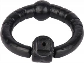 img 2 attached to SKANDH Iron Black Antique Powder Coated 5" Inch Ribbed Door Knocker
