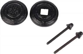 img 1 attached to SKANDH Iron Black Antique с порошковым покрытием 5-дюймовый ребристый дверной молоток