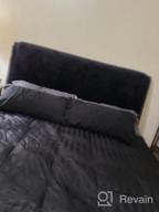 img 1 attached to Protect Your Headboard With WOMACO Velvet Slipcover In Dark Gray For Bedroom Decor (Sizes 35"-50") review by Mardrequs Dorsey