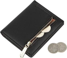 img 2 attached to 👛 Leather Bifold Wallet with Zip Pocket - Ideal Women's Handbag & Wallet Essential