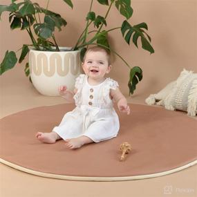 img 2 attached to 👶 Ultimate Vegan Leather Baby Playmat: Waterproof, Foam Padded, Infant-Friendly Mat for Tummy Time, Crawling & Playroom Fun